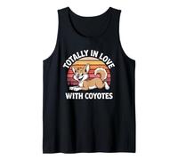 Pennello retrò da donna Totally in Love with Coyote Design Wolf Canotta