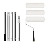 Pennello Rullo Per Verniciatura | Kit Rullo Pittura Parete con Asta Allungabile,Set Attrezzi con Coperchi Sostitutivi per Latex Smalto Mobili Casa,Miglioramento Casa Interno Esterno Soffitto Pavimento