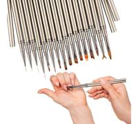 Pennello sottile per unghie, set di 16 pennelli per nail art, kit di strumenti per la progettazione delle unghie, pennello sfumato pennello, pennelli per donne, pennelli per nail design per ragazze,