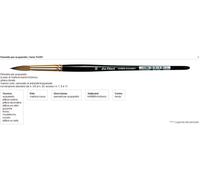 Pennello Tondo Serie 1526y N. 10 Martora Kolinsky Manico Corto