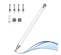 Pennini capacitivi per touch screen, ad alta sensibilità, con punta a disco, magnetismo, universale, per Apple iPhone/iPad pro/Mini/Air/Android/Microsoft e altri touch screen (bianco)