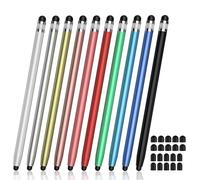 Pennini capacitivi universali 2 in 1 per touch screen, confezione da 10, 20 | Penna capacitiva per tablet iPad/iPhone/Android/Tablet/Samsung/Huawei/Switch/Lenovo