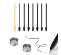 Pennini in metallo di ricambio per Samsung Galaxy Tab S9/S9FE+/S9 Ultra/S8/S8+/S8 Ultra/S7/S7 FE/S6/S6 Lite/S22/S23 Ultra S penna, plastica + rame + punte in titanio + clip + organizer (set da 2 + 6