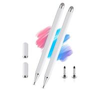 Pennino capacitivo 2 in 1 per Samsung Galaxy Tab A11/A11+/A9/A9+/7 Lite/A7/A8/A8 Plus Stylus per iPad/iPhone/Fire/Lenovo/Pixel Tables, tutti i dispositivi Android e iOS Touch (2 x stilo-bianco)