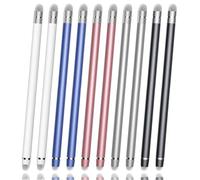 Pennino capacitivo per iPad, 10 pezzi penna stilo per touchscreen, 2 in 1, ad alta precisione, penna stilo sensibile, adatta per iPhone/iPad/tablet Android, compatibile con tutti i dispositivi touch