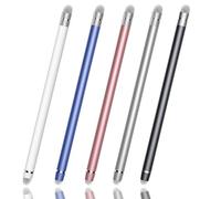 Pennino capacitivo per iPad, 5 penne stilo per touchscreen, 2 in 1 ad alta precisione, penna stilo sensibile, adatta per iPhone/iPad/tablet Android, compatibile con tutti i dispositivi touch screen