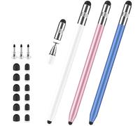 Pennino capacitivo per touchscreen, pennino capacitivo 3 in 1, ad alta sensibilità e precisione, universale, compatibile con iPad, iPhone, Android, Kindle e tutti i tablet capacitivi