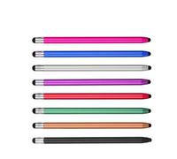 Pennino capacitivo universale 2 in 1 per tutti i tablet touchscreen e telefoni cellulari, con 8 punte extra sostituibili in gomma morbida, 4 pezzi rosso/rosa/viola/oro (rosso, rosa, viola, oro)