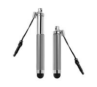 Stylus Penna digitale Universale Touchscreen Retrattile Bianca - Argento