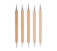 Pennino per Punteggiatura a Doppia Estremità 5 Pezzi Set di Pennini per Goffratura Pennino per Punteggiatura a Doppia Estremità per Carta a Trasferimento di Carbonio Mandala Rock Painting, Ceramica Cl