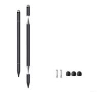 Pennino per stylus Alta Sensibilità per Touchscreen Esteso Pennino | Materiale ABS per robusto, urti, durata nel tempo, finitura bianca elegante, uso quotidiano(Black)