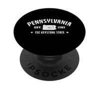 Pennsylvania Est. 1787 Lo Stato Keystone PopSockets PopGrip Adesivo