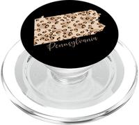 Pennsylvania Leopard Pattern Map Leo Stato della Pennsylvania PopSockets PopGrip per MagSafe
