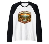Pennsylvania The Keystone State Souvenir Memorabilia dei visitatori Maglia con Maniche Raglan