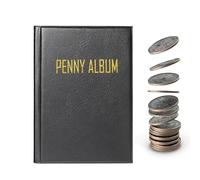 Penny Album, Pressed Penny Book, Coin Storage Holder, Holds Up to 108, Pressure Pvc Construction, Souvenir Display Home Use, 10.7x15.5cm/4.21x6.1 Inches, 117g, Blue 1 Book