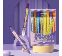 Penny Wise® - Set di evidenziatori colorati magici su entrambi i lati, 8 penne e 16 colori, per scuola e ufficio, per tutte le età