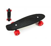Pennyboard per bambini con ruote rosse - Nero, ruote rosse