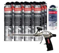 Penosil 11barche in schiuma proiettabile+1 detergente+1 pistola. Isolamento termico e acustico. Offerta. Confezione Penosil.