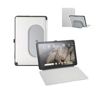 Penoval Google Pixel Tablet-Hülle 11 Zoll (2023), Silikonhülle, Verstellbarer Betrachtungswinkel, einfaches Handgepäck, Schutzhülle kompatibel mit Lade-Lautsprecher-Dock (grau)