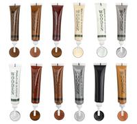 Penriter Kit de Reparación de Muebles de Madera, 12 Piezas Kit de Reparación de Laminado 12 Colores, Legno Stucco Reparador Arañazos Madera Para Reparar Grietas, Agujeros, Arañazos, Parqué, Muebles