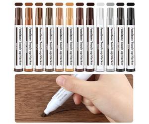 Penriter Pennarello Ritocco Legno, 12 pcs Kit di riparazione mobili, Pennarelli Ritocco Del Legno er macchie, graffi, pavimenti, tavoli, scrivanie, coperture