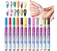 Pens - Colorful Marker Set for Salon Home Use | Precision Tip for | Detailing and Drawing Patterns, Long Lasting Pigment Ink, Perfect for Manicure Design, Craft Decoration, and Beauty Styling