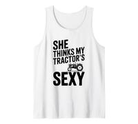 Pensa Che Il Contadino umoristico Sexy del Mio Trattore Canotta