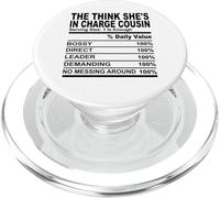 Pensa che lei sia in carica cugino nutrizione cugini uomini donne PopSockets PopGrip per MagSafe