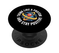 Pensa come un protone e resta positivo Amante delle battute PopSockets PopGrip Adesivo