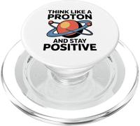 Pensa come un protone e resta positivo Amanti delle battute PopSockets PopGrip per MagSafe