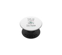 Pensa come un protone Rimani positivo Scienza Nerd Chimica Giochi di parole PopSockets PopGrip Adesivo