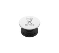 Pensa come un protone Rimani positivo Scienza Nerd Chimica Giochi di parole PopSockets PopGrip Adesivo