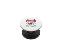Pensa come un protone Rimani positivo Scienza Nerd Chimica Giochi di parole PopSockets PopGrip Adesivo