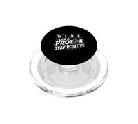 Pensa come un protone Rimani positivo Umorismo scientifico PopSockets PopGrip per MagSafe