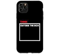 Pensa fuori dagli schemi" Grafica minimalista con messaggio intelligente Custodia per iPhone 11 Pro Max