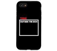 Pensa fuori dagli schemi" Grafica minimalista con messaggio intelligente Custodia per iPhone SE (2020) / 7/8