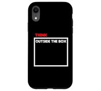 Pensa fuori dagli schemi" Grafica minimalista con messaggio intelligente Custodia per iPhone XR