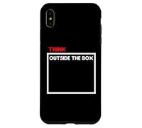 Pensa fuori dagli schemi" Grafica minimalista con messaggio intelligente Custodia per iPhone XS Max