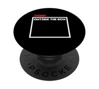 Pensa fuori dagli schemi" Grafica minimalista con messaggio intelligente PopSockets PopGrip Adesivo