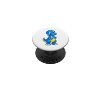 Pensa il simpatico dinosauro T-Rex blu PopSockets PopGrip Adesivo