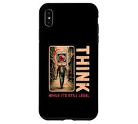 Pensa mentre è ancora legale Cyberpunk distopico Anti-Woke Custodia per iPhone XS Max