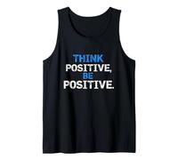 Pensa Positivo Sii Positivo Bold Distressed Typography Canotta