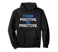 Pensa Positivo Sii Positivo Bold Distressed Typography Felpa con Cappuccio