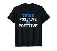 Pensa Positivo Sii Positivo Bold Distressed Typography Maglietta