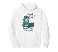 Pensa Prima di cliccare - Consapevolezza della Sicurezza informatica Felpa con Cappuccio