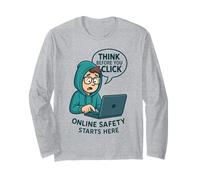 Pensa Prima di cliccare - Consapevolezza della Sicurezza informatica Maglia a Manica