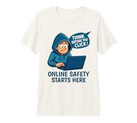Pensa Prima di cliccare - Consapevolezza della Sicurezza informatica Maglietta Premium