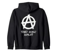 "Pensa! Ribelle! Ripeti!", Punks, Punk-Rock, Anarchy Felpa con Cappuccio