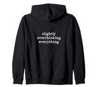 Pensando Leggermente Troppo Tutto Overthinker Mind Felpa con Cappuccio