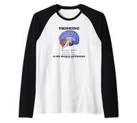 Pensare è Il Mio Cervello Umano Modus Operandi Maglia con Maniche Raglan